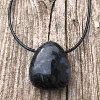 Indigo Gabbro - Mystic Merlinite Enlightenment and Higher Consciousness. 20 inch Cable.