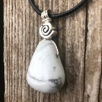 Howlite for Knowledge and Serenity. Swirl Signifies Consciousness.