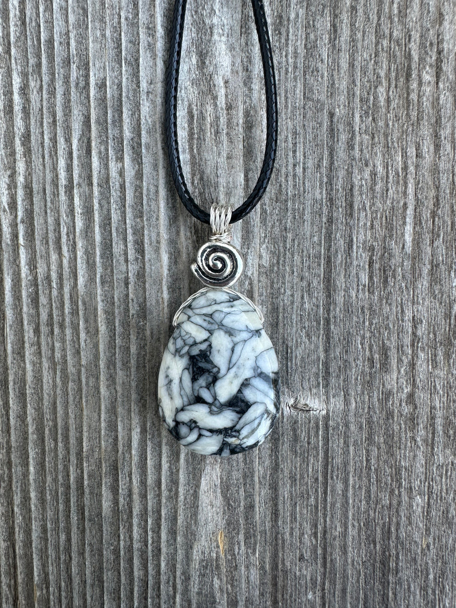 Pinolith for a Deeper Connection to Self, Spiritual Awakening, and Grounding. Swirl to Signify Consciousness.