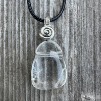 Rock Crystal for Wisdom, Loyalty and Protection. Swirl to Signify Consciousness.