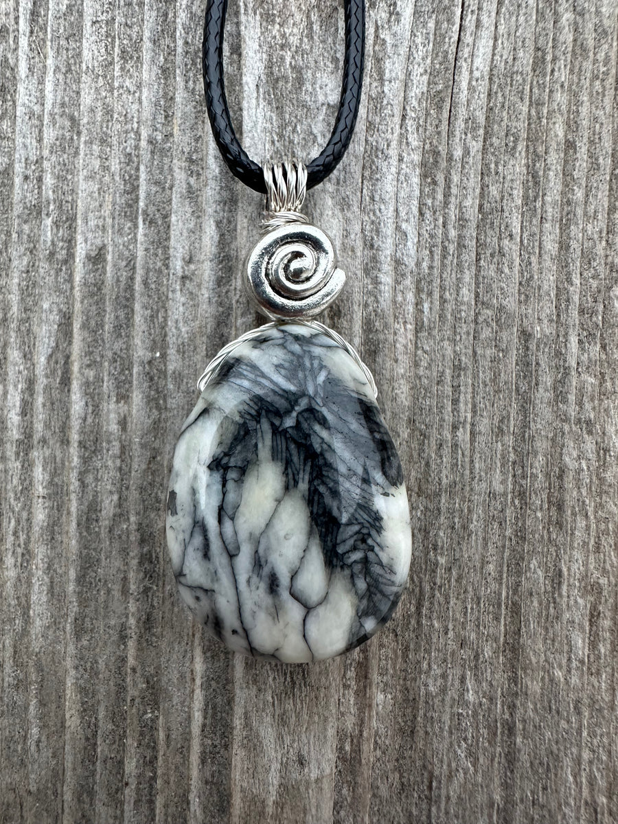 Pinolith for a Deeper Connection to Self, Spiritual Awakening, and Grounding. Swirl to Signify Consciousness.