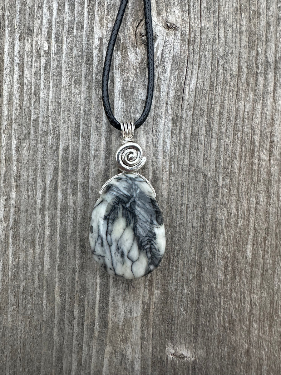 Pinolith for a Deeper Connection to Self, Spiritual Awakening, and Grounding. Swirl to Signify Consciousness.