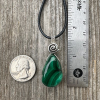 Malachite Necklace for Positivity, Psychic Growth and Amplifying Energy.