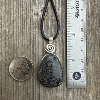 Yooperlite Necklace for Balance, Tranquility and Clarity. Spiral to Signify Consciousness.