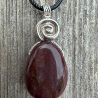 Red Aventurine Necklace for Connection to Mother Earth, Truth and Joy.