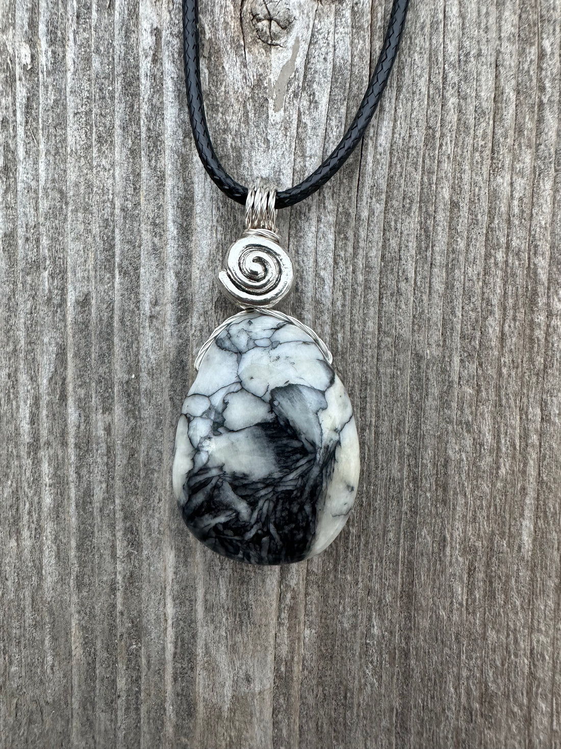 Pinolith for a Deeper Connection to Self, Spiritual Awakening, and Grounding. Swirl to Signify Consciousness.