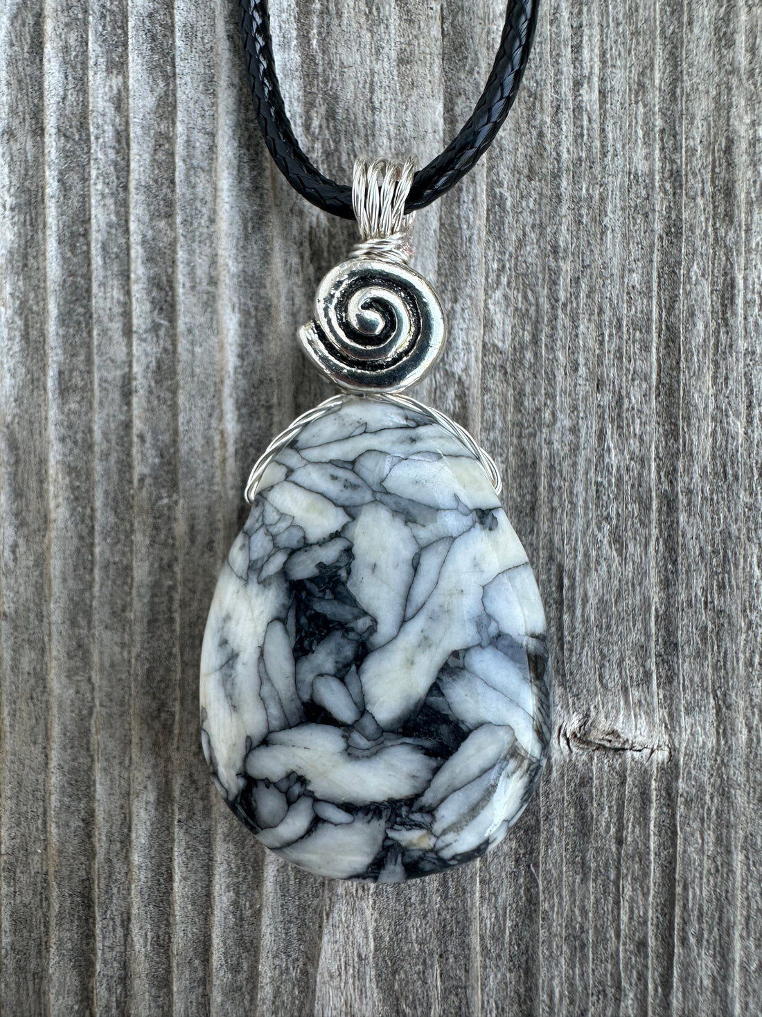 Pinolith for a Deeper Connection to Self, Spiritual Awakening, and Grounding. Swirl to Signify Consciousness.