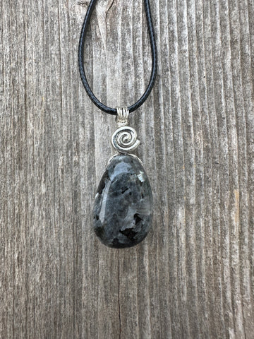 Larvikite Necklace for Connecting Ego and Soul Energies to Inspire Spiritual Growth.