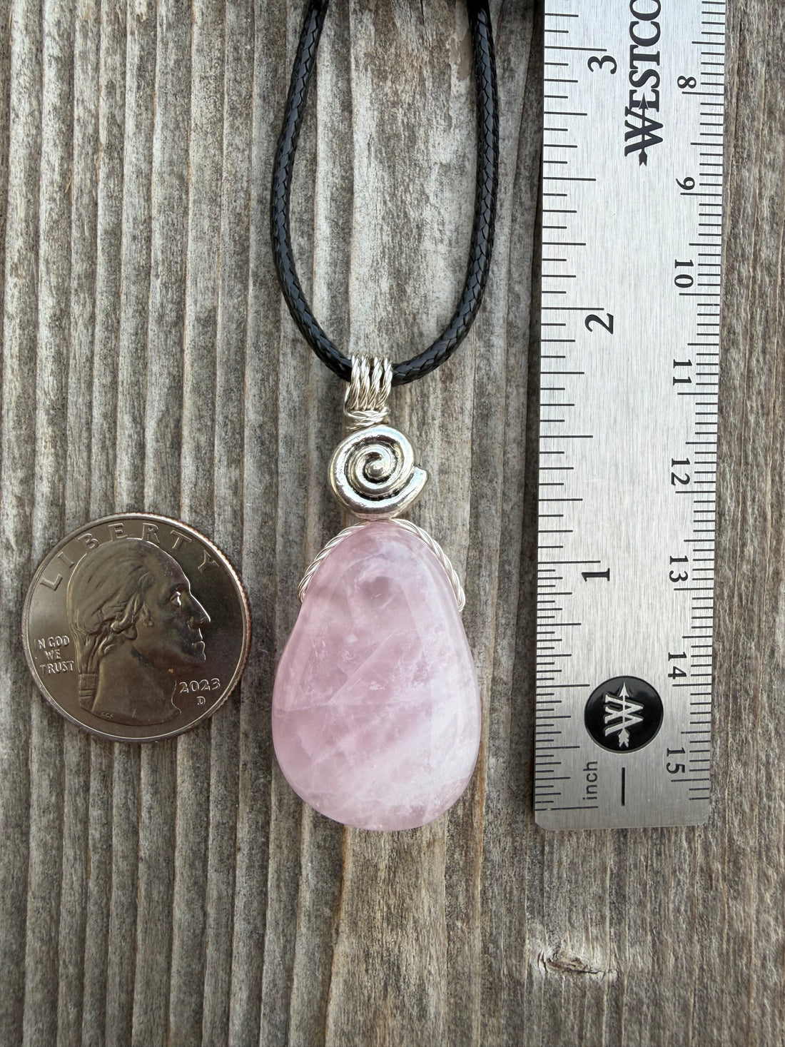 Rose Quartz for Love. Swirl to Signify Consciousness