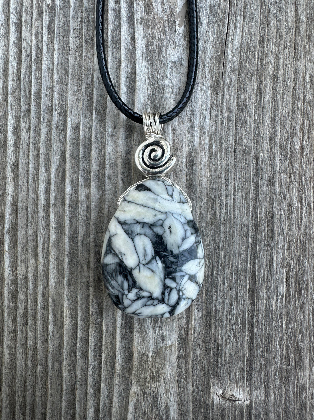 Pinolith for a Deeper Connection to Self, Spiritual Awakening, and Grounding. Swirl to Signify Consciousness.