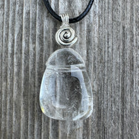 Rock Crystal for Wisdom, Loyalty and Protection. Swirl to Signify Consciousness.