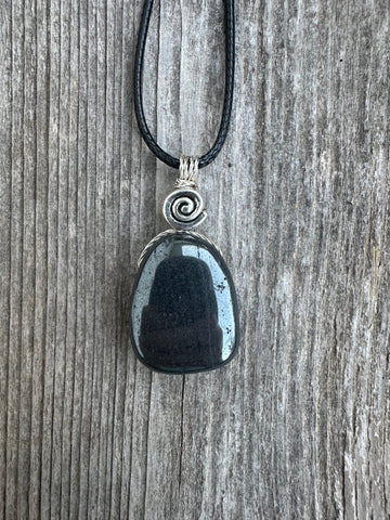 Hematite Necklace for Grounding and Willpower.