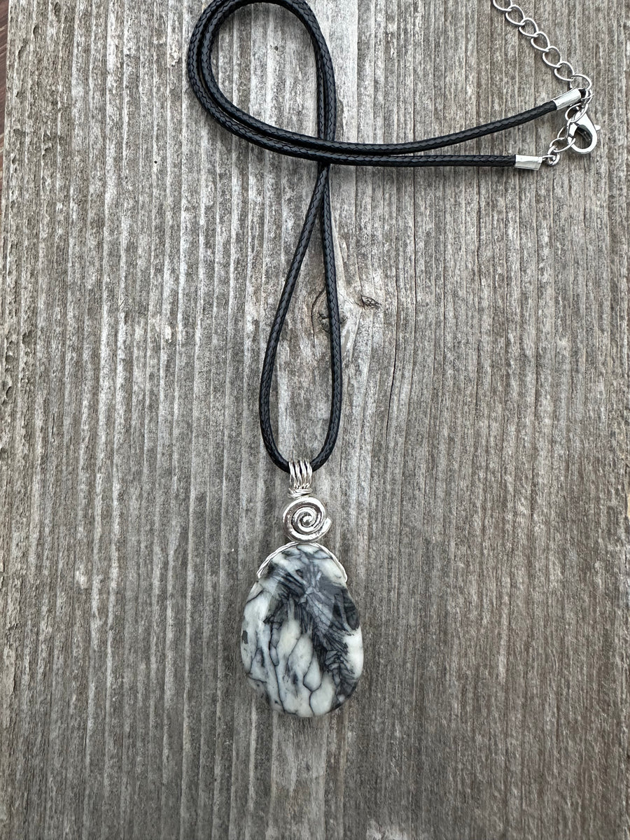 Pinolith for a Deeper Connection to Self, Spiritual Awakening, and Grounding. Swirl to Signify Consciousness.