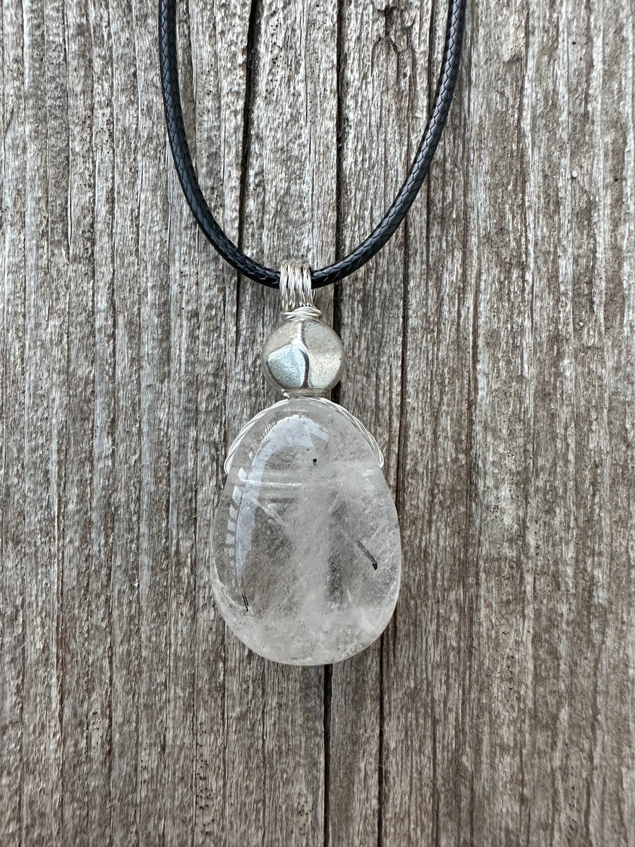 Tourmalated Quartz to Strengthen Auric Field, Bring Energy and Protection. Swirl Signifies Consciousness