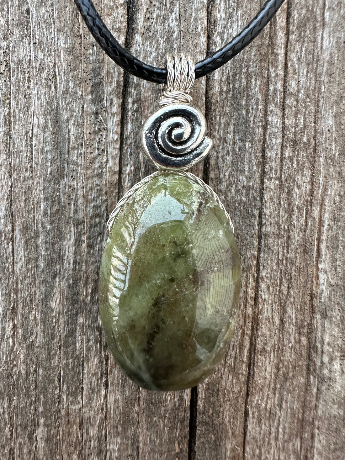 Vesuvianite for Releasing Fear, Manifesting Desires and Unleashing Creativity. Swirl for Consciousness.