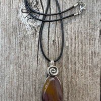 Mookaite Jasper for Options, Balance and New Experiences. Pewter Accent.