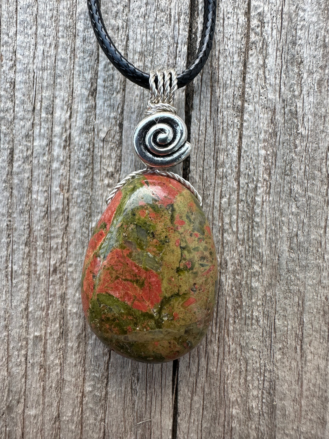 Unakite Necklace for Balance and Rebirth