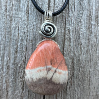 Celestobarite  Necklace - Shaman Stone for Spiritual Awakening. Swirl Signifies Consciousness