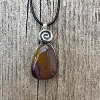 Mookaite Jasper for Options, Balance and New Experiences. Pewter Accent.