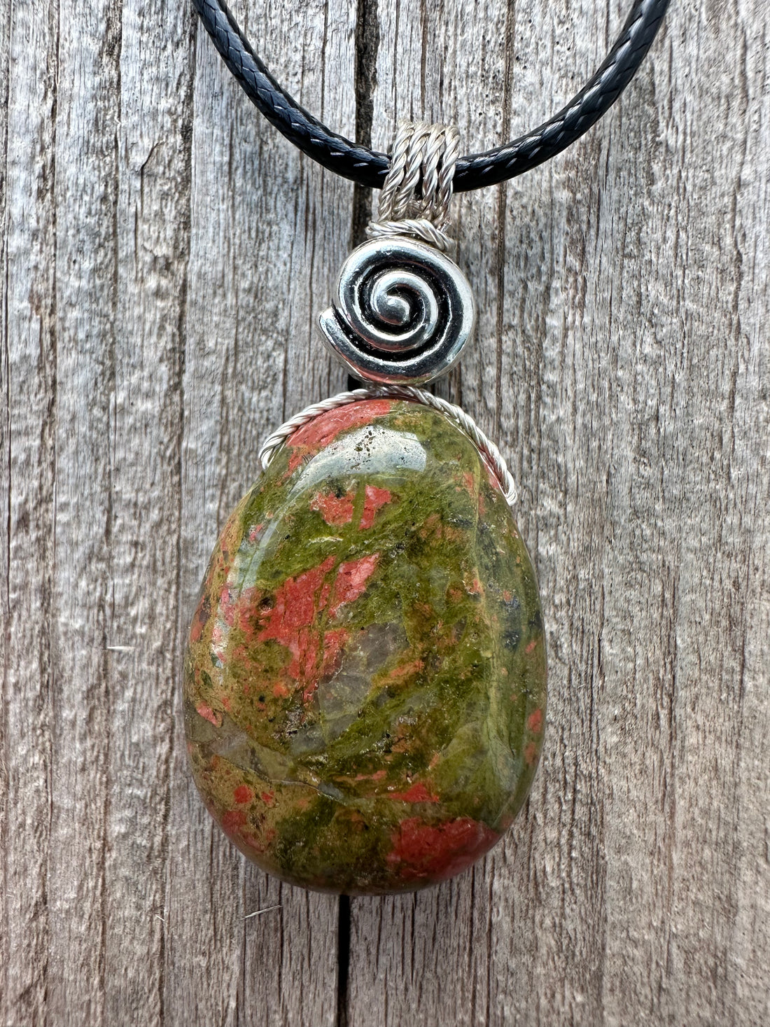 Unakite Necklace for Balance and Rebirth