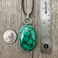 Malachite Necklace for Positivity, Psychic Growth and Amplifying Energy.