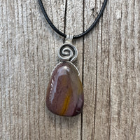 Mookaite Jasper for Options, Balance and New Experiences. Pewter Accent.