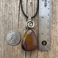 Mookaite Jasper for Options, Balance and New Experiences. Pewter Accent.