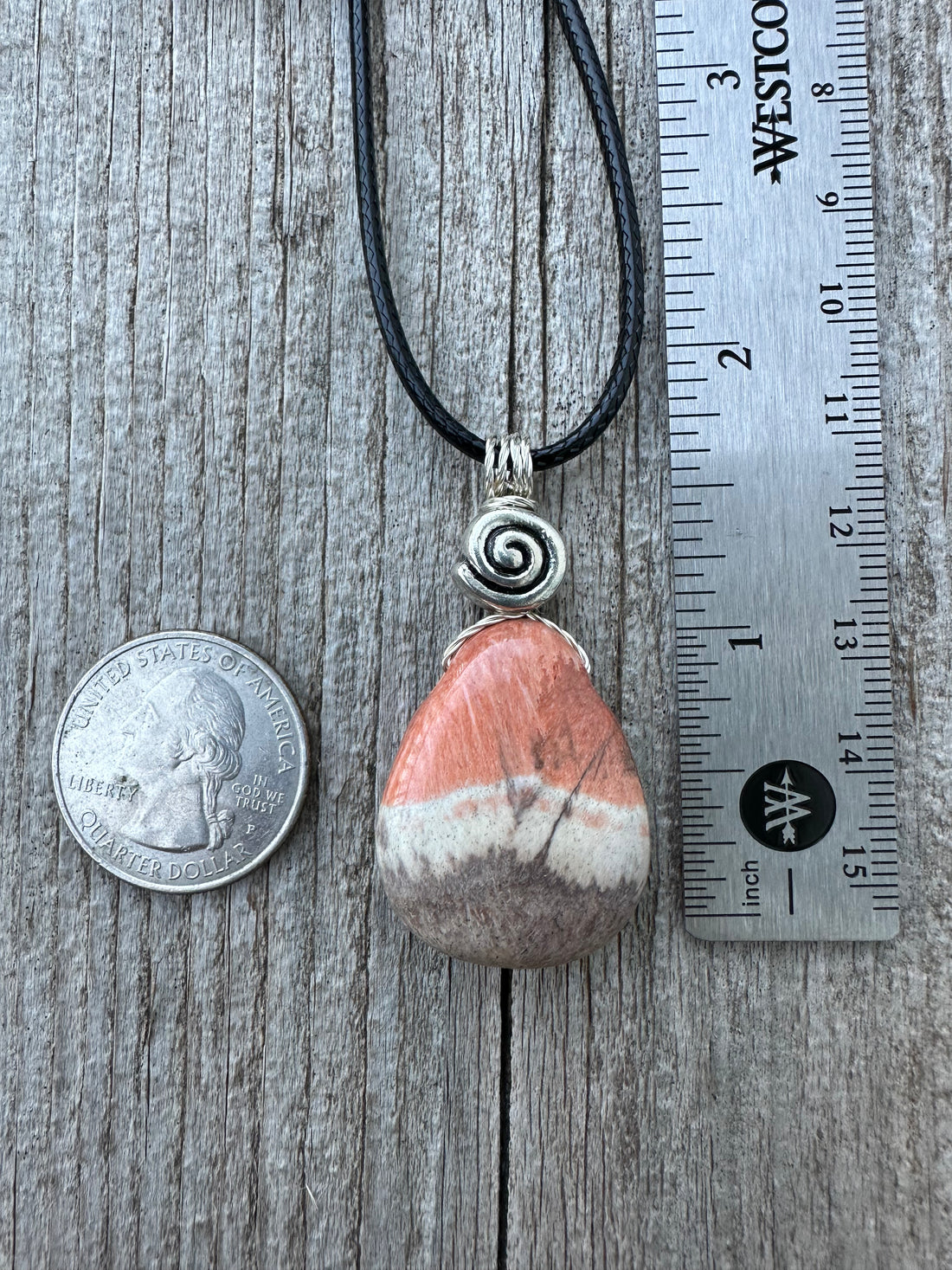 Celestobarite  Necklace - Shaman Stone for Spiritual Awakening. Swirl Signifies Consciousness