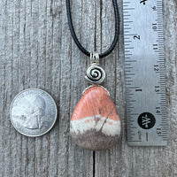 Celestobarite  Necklace - Shaman Stone for Spiritual Awakening. Swirl Signifies Consciousness