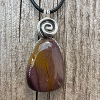 Mookaite Jasper for Options, Balance and New Experiences. Pewter Accent.