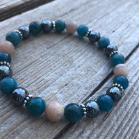 Apatite, Sunstone and Hematite Bracelet