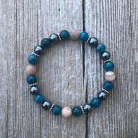 Apatite, Sunstone and Hematite Bracelet