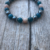 Apatite, Sunstone and Hematite Bracelet