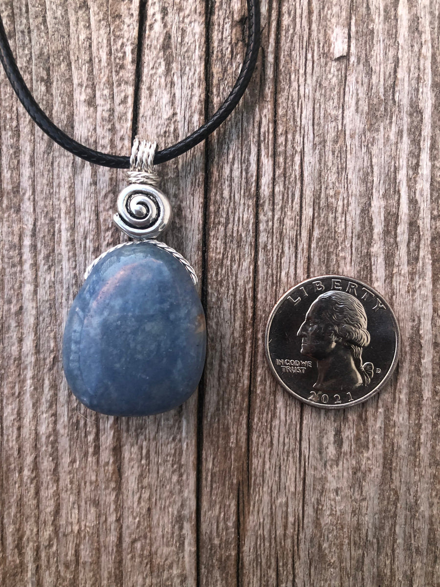 Blue Quartz for Release & Strength. Swirl to Signify Consciousness