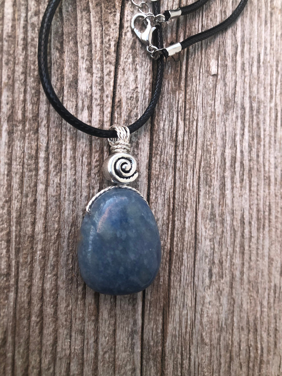 Blue Quartz for Release & Strength. Swirl to Signify Consciousness