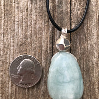 Aquamarine Necklace for Release, Peace and Courage.