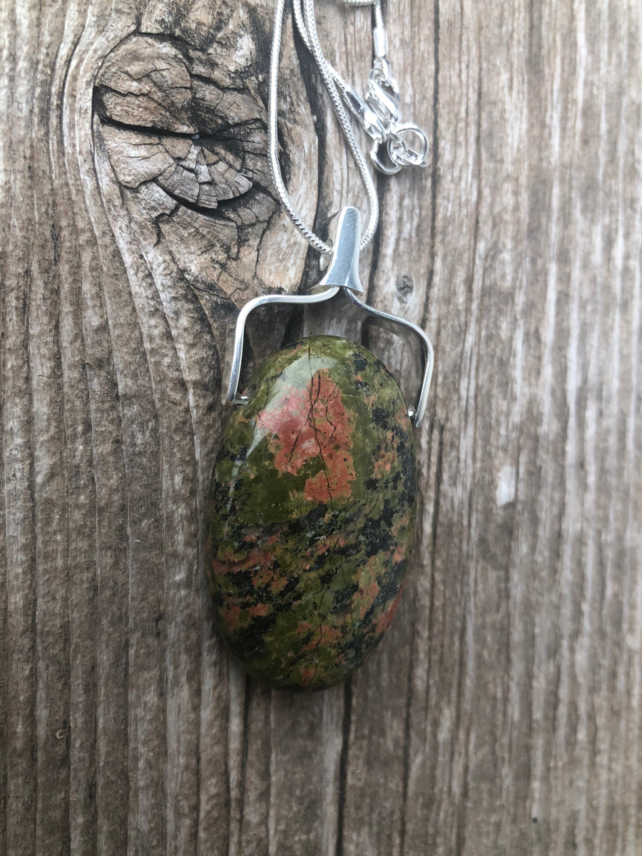 Unakite Necklace for Balance and Rebirth.