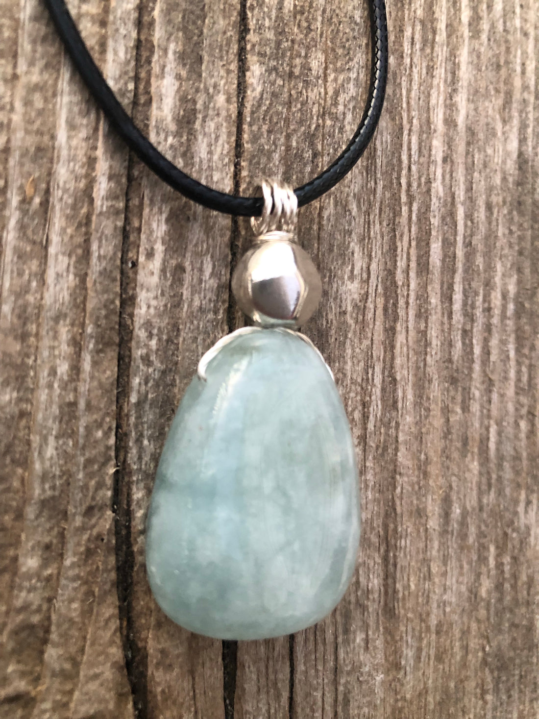 Aquamarine Necklace for Release, Peace and Courage.