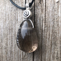 Smoky Quartz Necklace Great for Protection and Intuition. Swirl for Higher Consciousness.