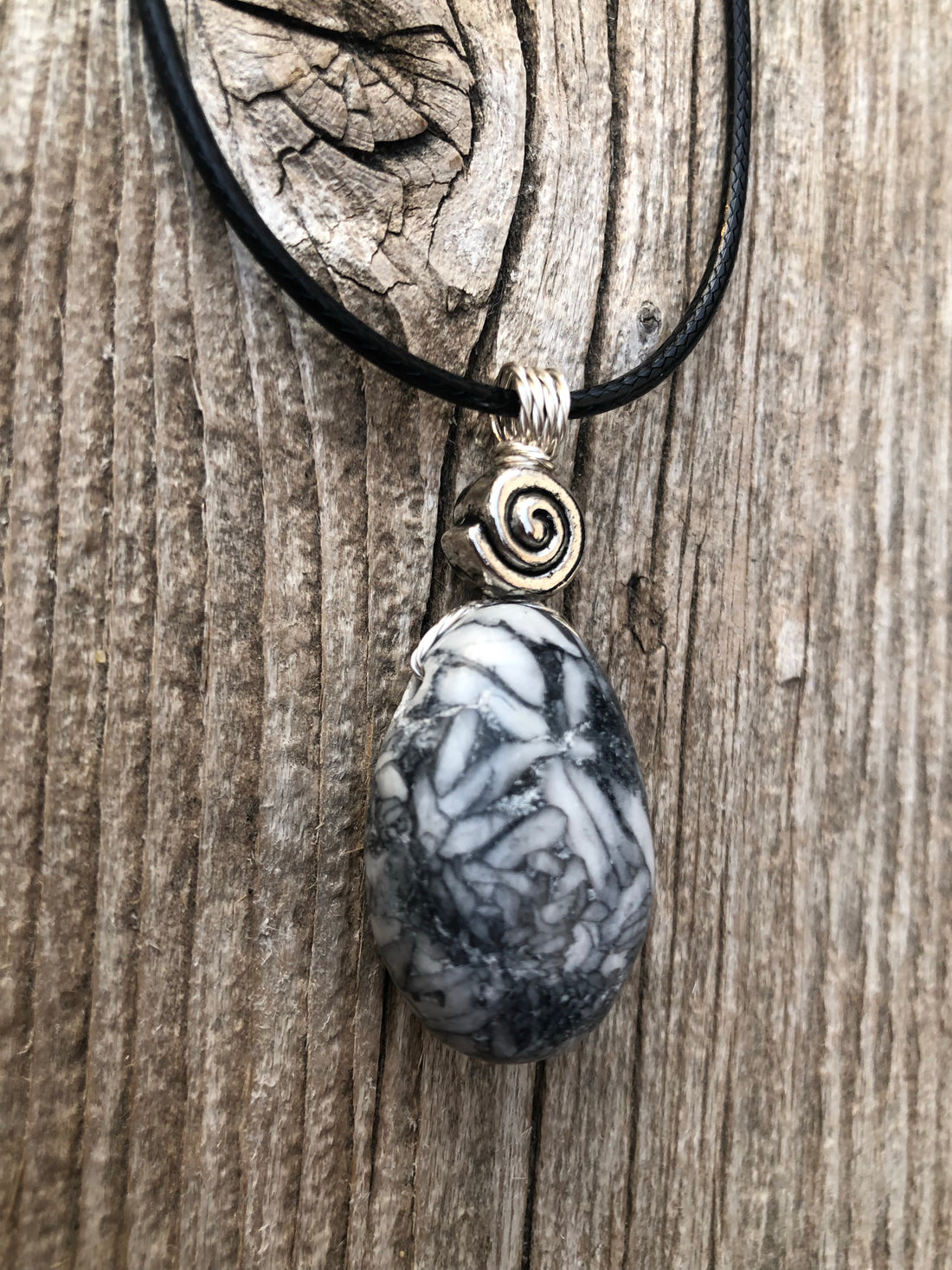 Pinolith for a Deeper Connection to Self, Spiritual Awakening, and Grounding. Swirl to Signify Consciousness.