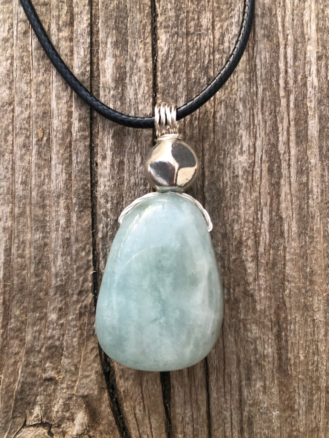 Aquamarine Necklace for Release, Peace and Courage.