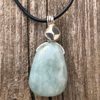 Aquamarine Necklace for Release, Peace and Courage.