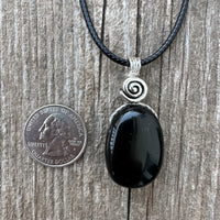 Black Obsidian for Psychic Awakening. Swirl to Signify Consciousness.