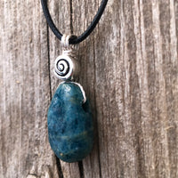 Apatite Necklace for Stability and Manifestation. Swirl to Signify Consciousness.