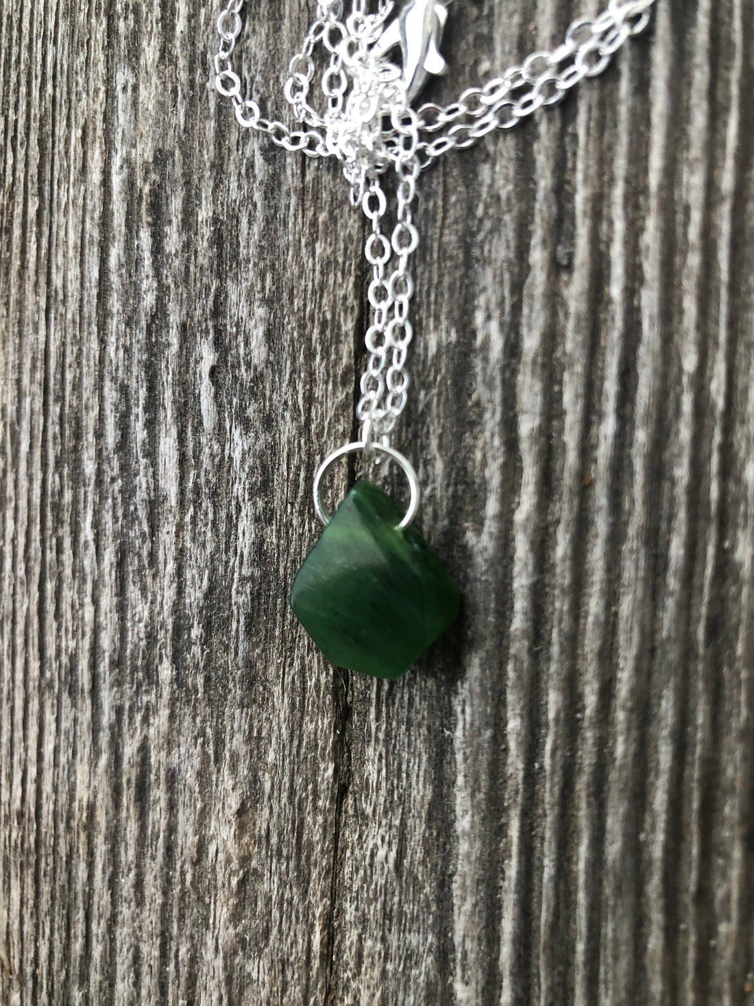 Canadian Jade For Protection, Self-Confidence and Awareness. Pewter Accent Piece.