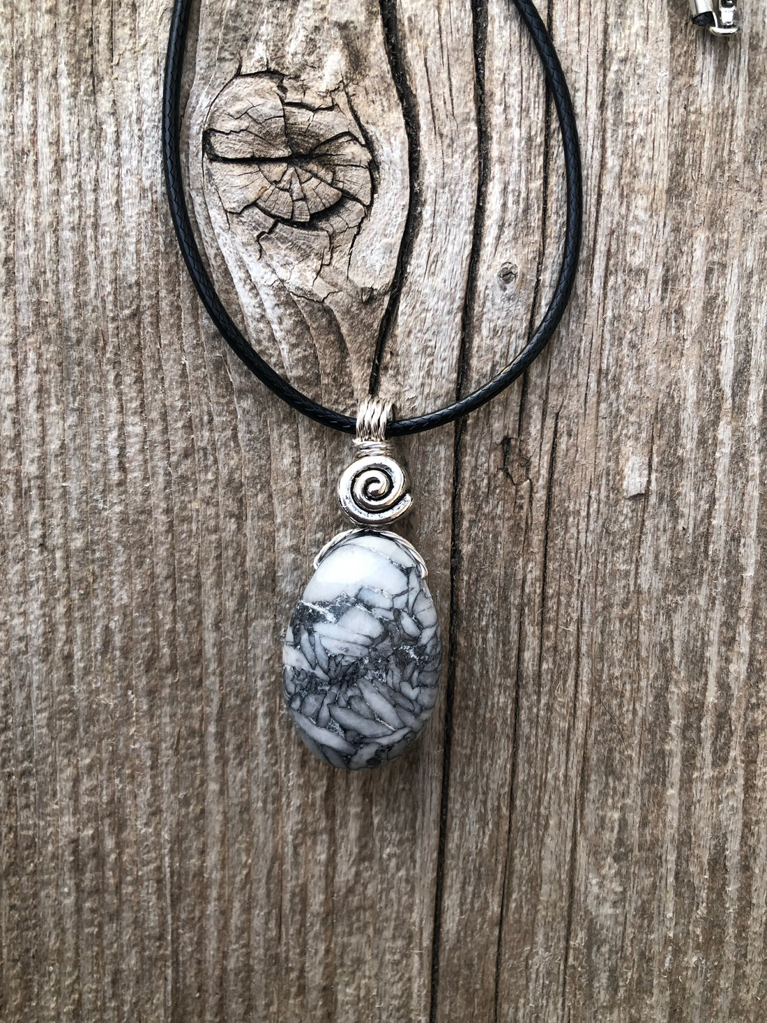 Pinolith for a Deeper Connection to Self, Spiritual Awakening, and Grounding. Swirl to Signify Consciousness.