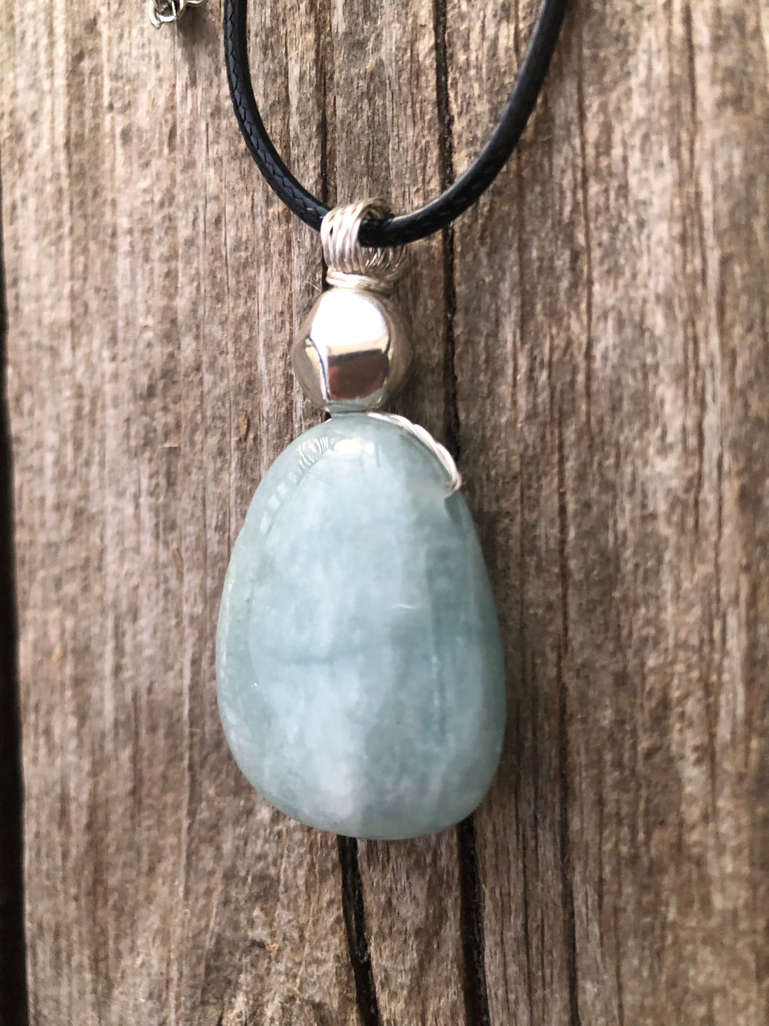 Aquamarine Necklace for Release, Peace and Courage.