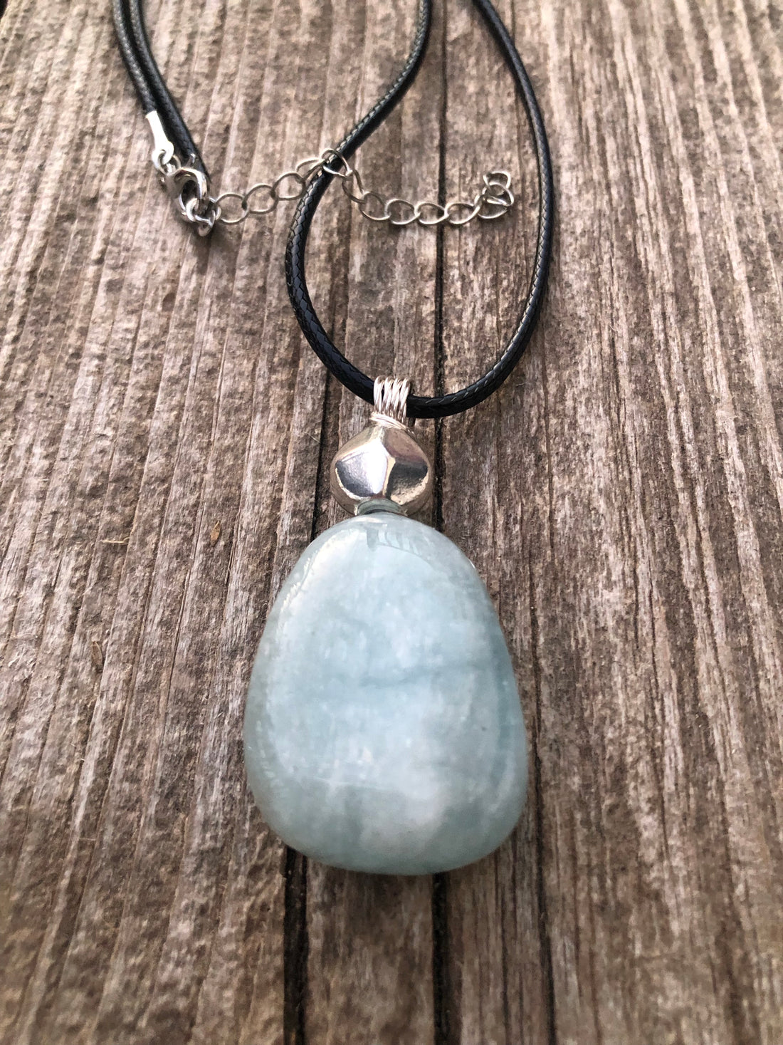 Aquamarine Necklace for Release, Peace and Courage.