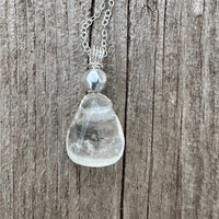 Topaz Necklace for Replacing Doubt with Generosity, Joy and Abundance. Antique Silver Accent.