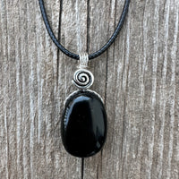 Black Obsidian for Psychic Awakening. Swirl to Signify Consciousness.